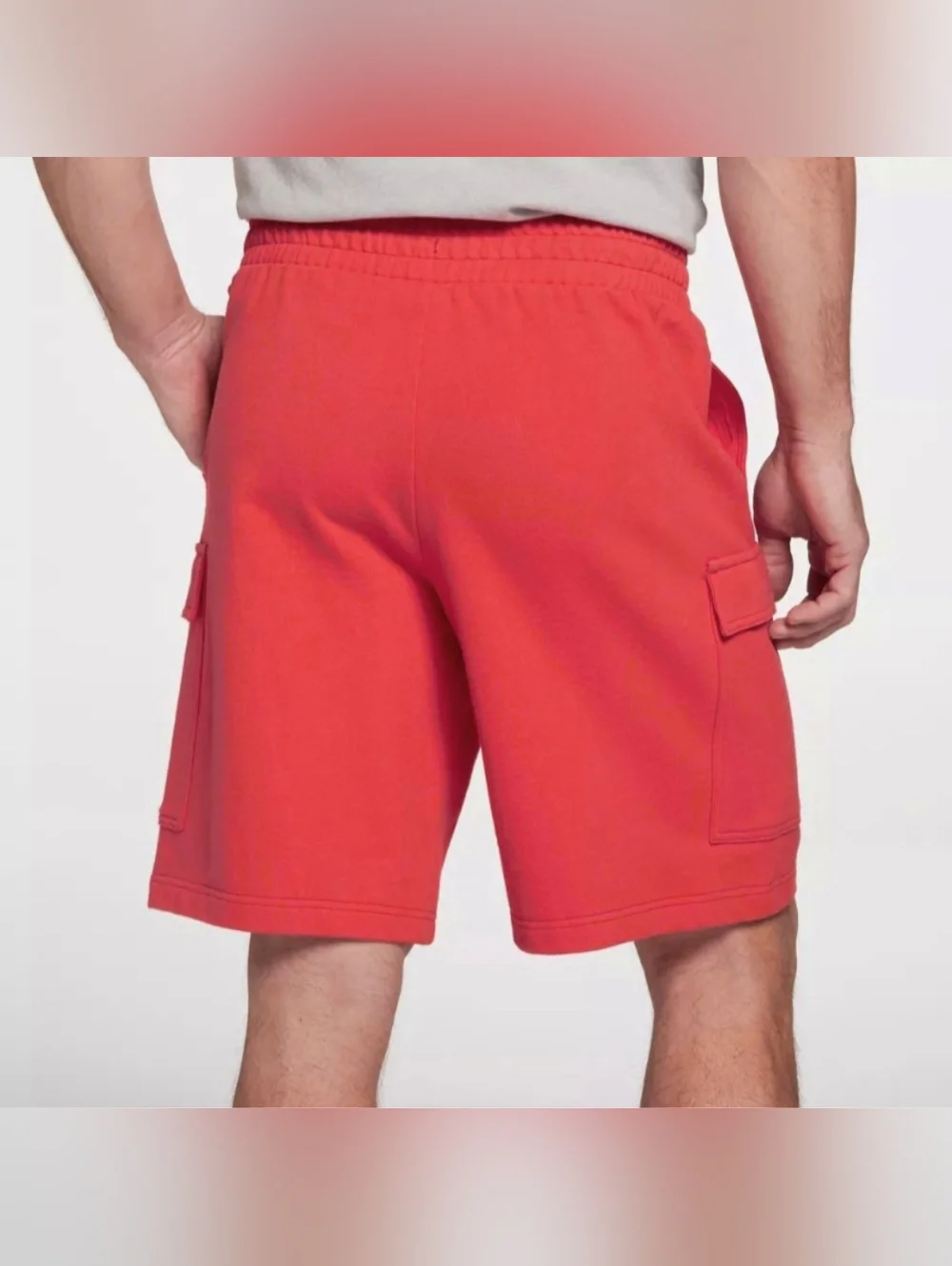 DSG Cargo Terry Shorts Mens Size 2XL Red Relaxed Fit Athletic